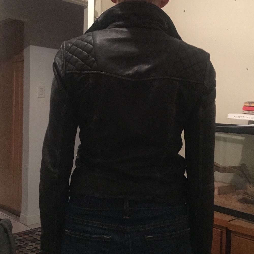 ALLSAINTS Cargo Leather Moto Jacket EUC - Picture 7 of 8